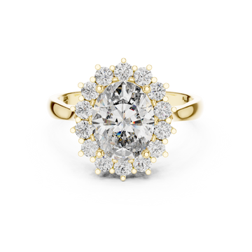 Classic Solitaire Halo Diamond Ring