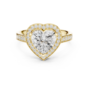 Enchanted Halo Heart-shaped Diamond Ring