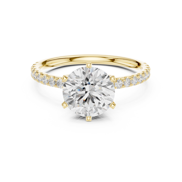 Classic Round Brilliant Pave Ring