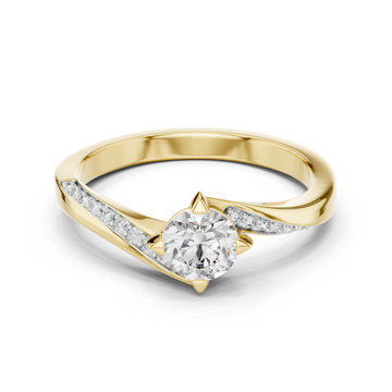 Twisted Elegance Solitaire Ring