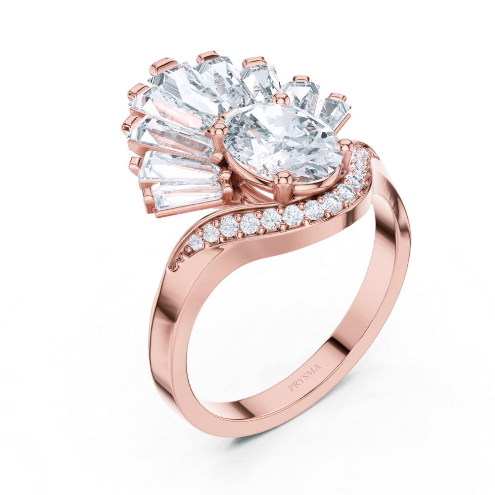 Baguette Crest Ring