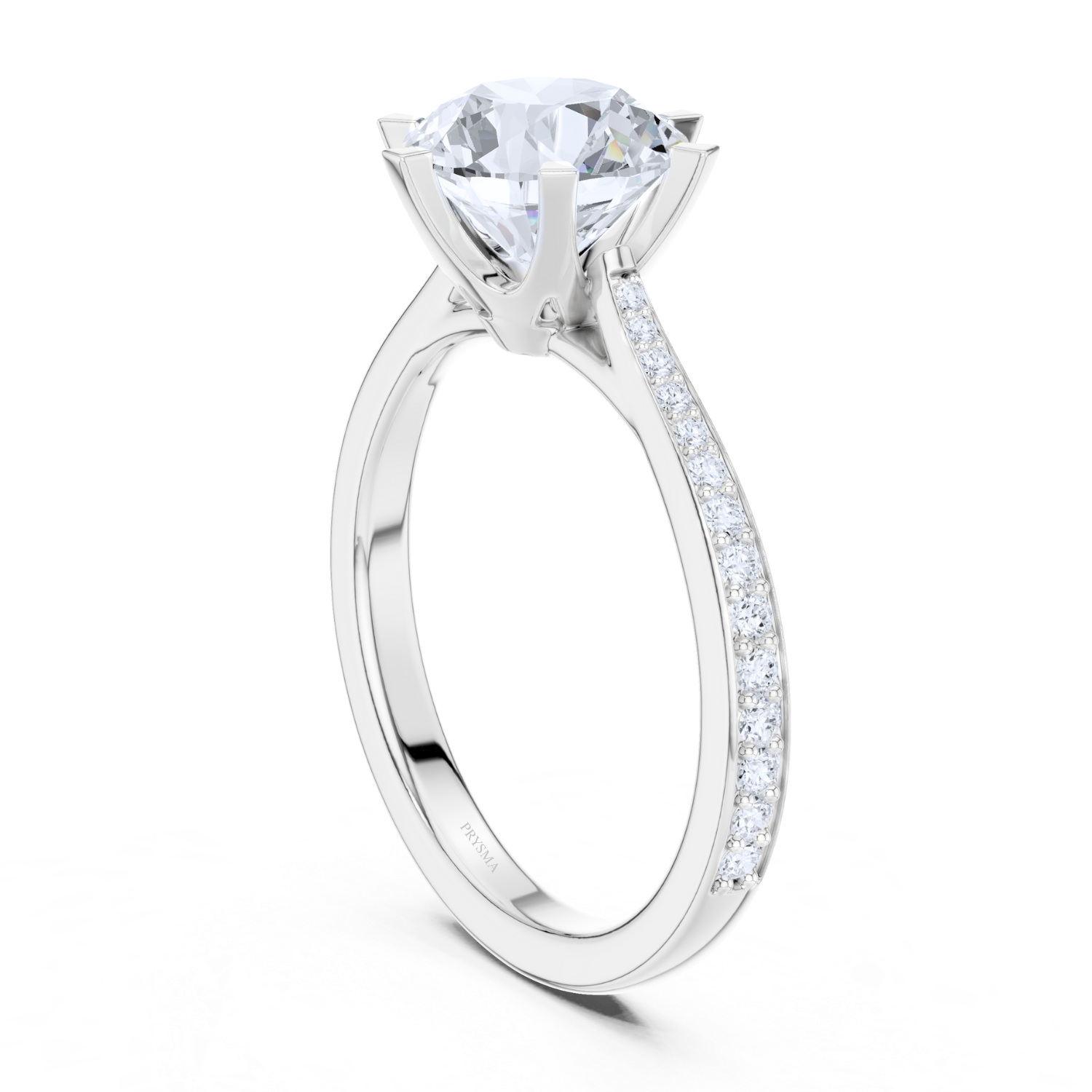 Classic Solitaire Pavé Ring