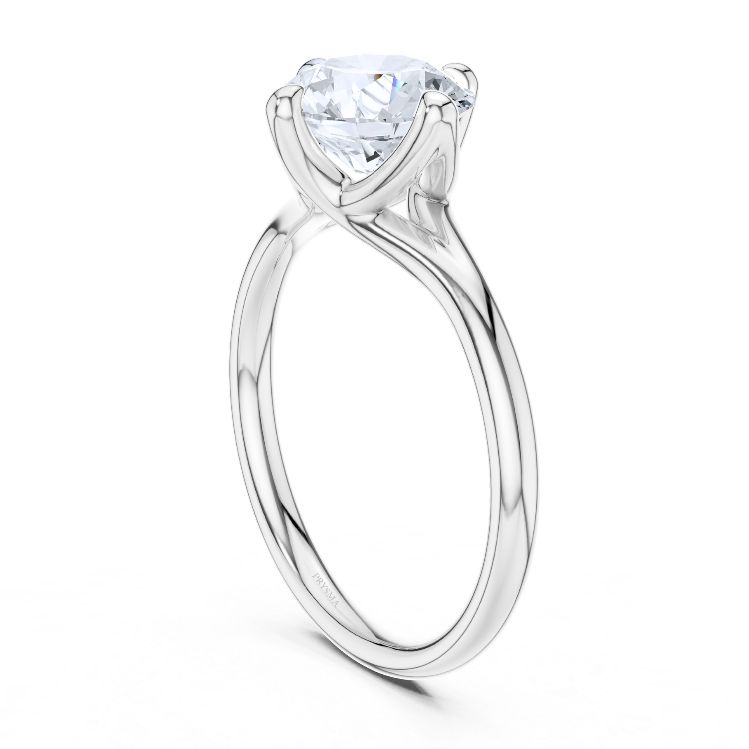 Modern Round Cut Solitaire Ring