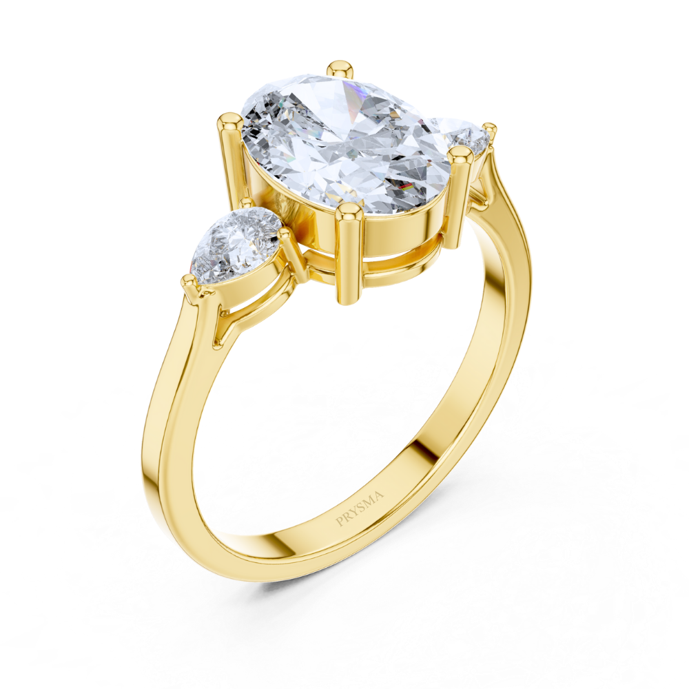 The Celeste Oval Trilogy Ring