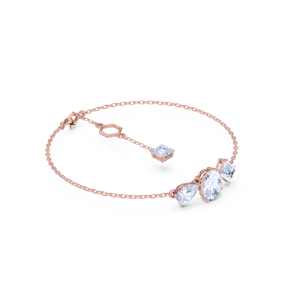 Trio Radiance Mixed-Cut Diamond Bracelet
