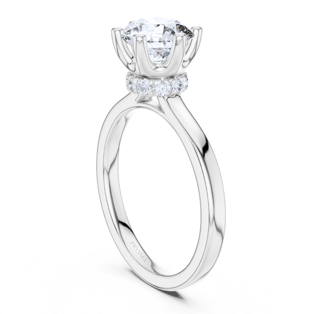 Classic Six-Prong Round Diamond Solitaire Ring