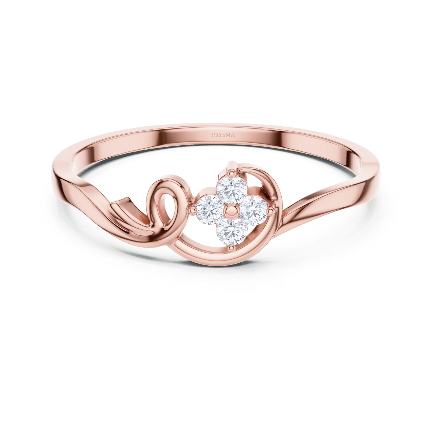 Elegant Twin Spark Heart Ring