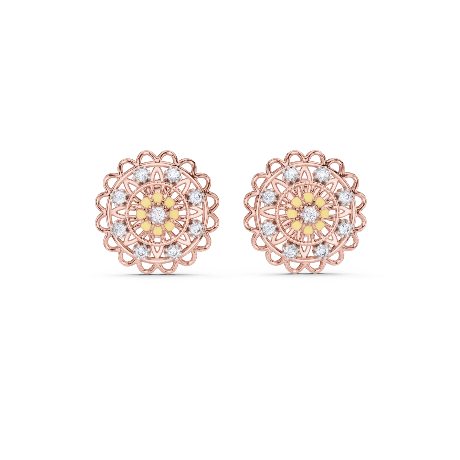 Floral Radiance Stud Earrings