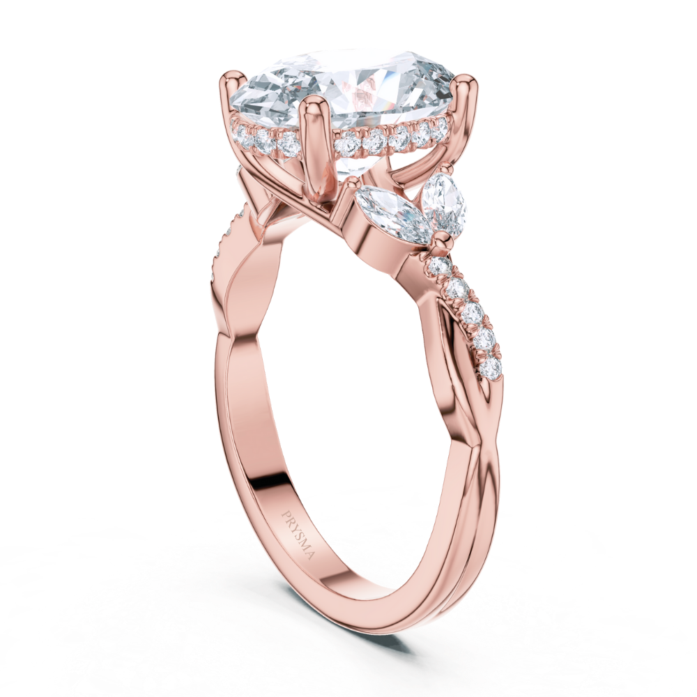 Celestia Oval Marquise Diamond Ring