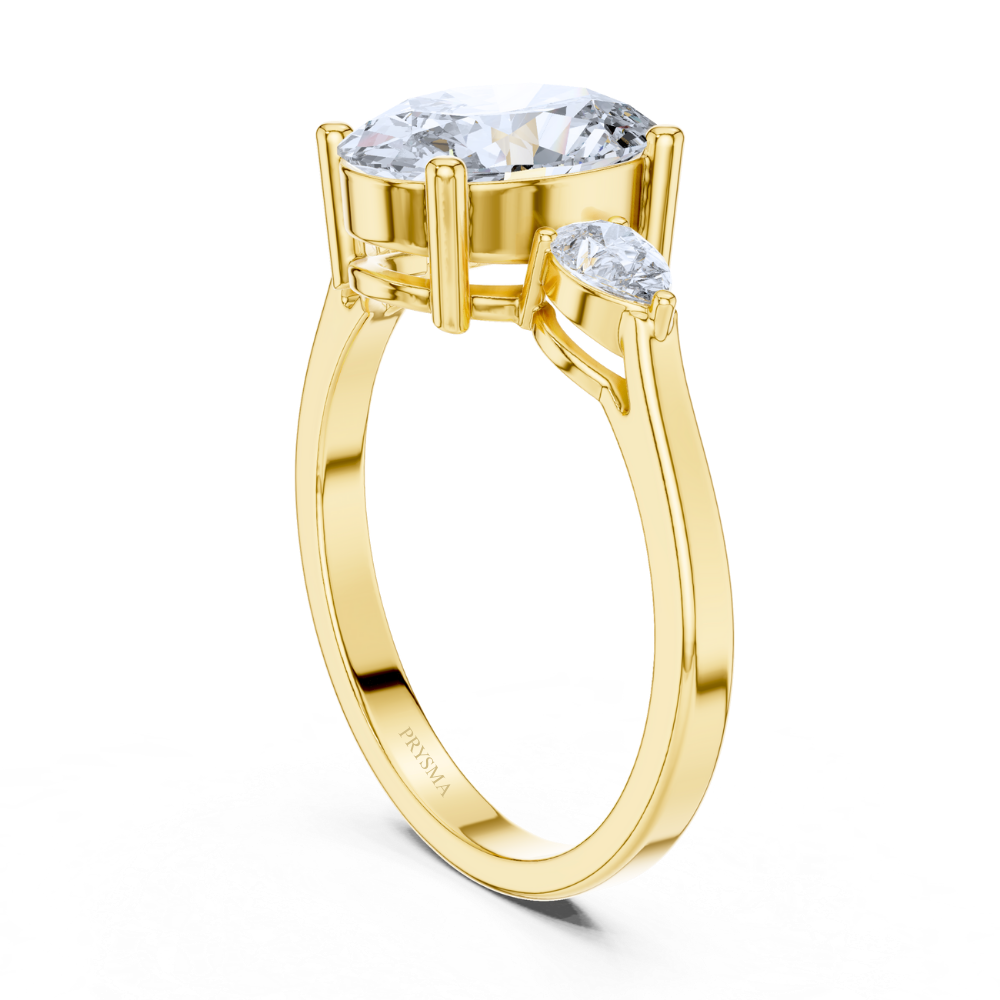 The Celeste Oval Trilogy Ring