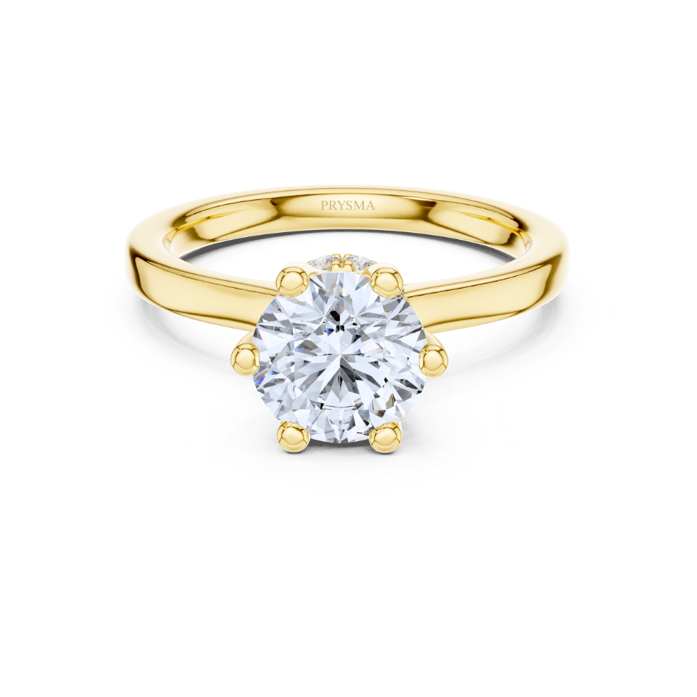 Classic Six-Prong Round Diamond Solitaire Ring
