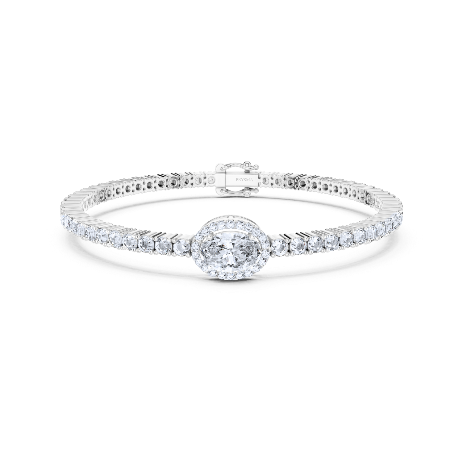 Halo Diamond Tennis Bracelet