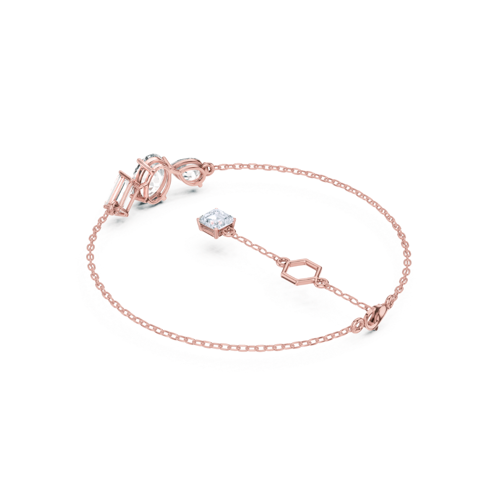 Trio Radiance Mixed-Cut Diamond Bracelet