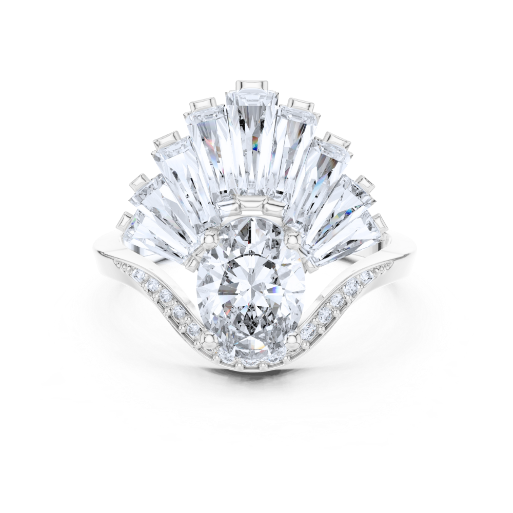Baguette Crest Ring