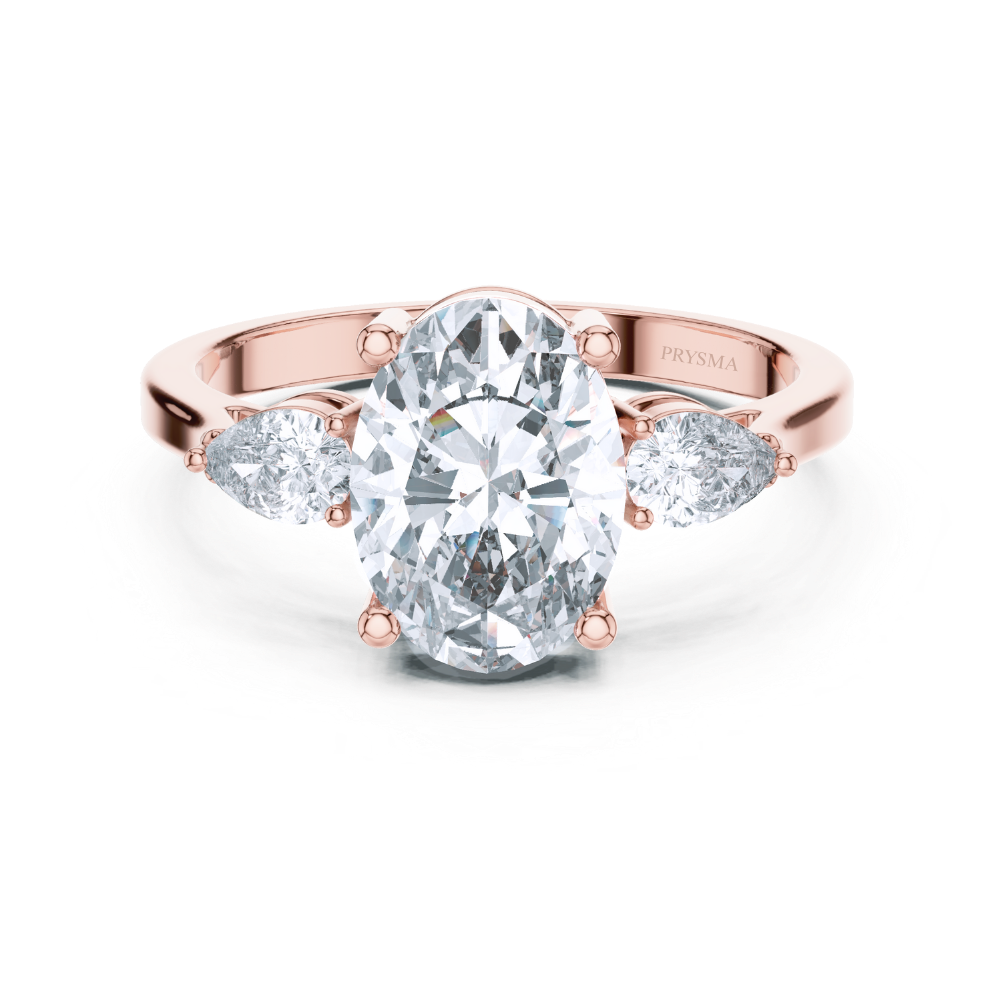 The Celeste Oval Trilogy Ring