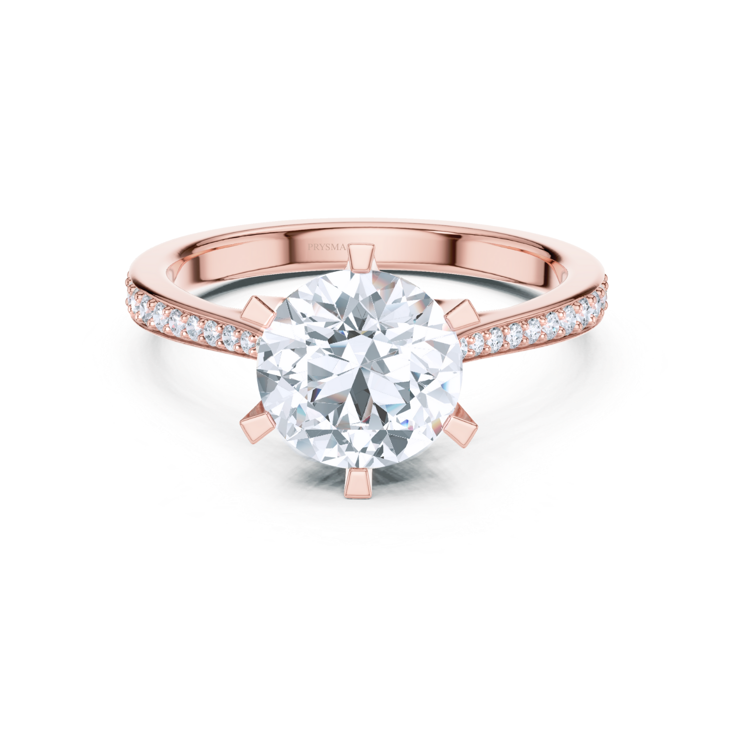 Classic Solitaire Pavé Ring