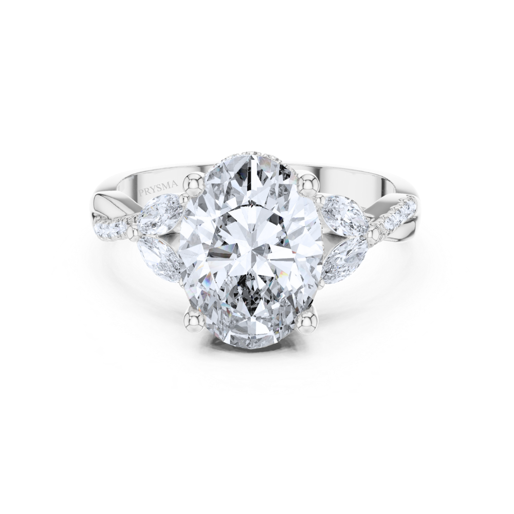 Celestia Oval Marquise Diamond Ring