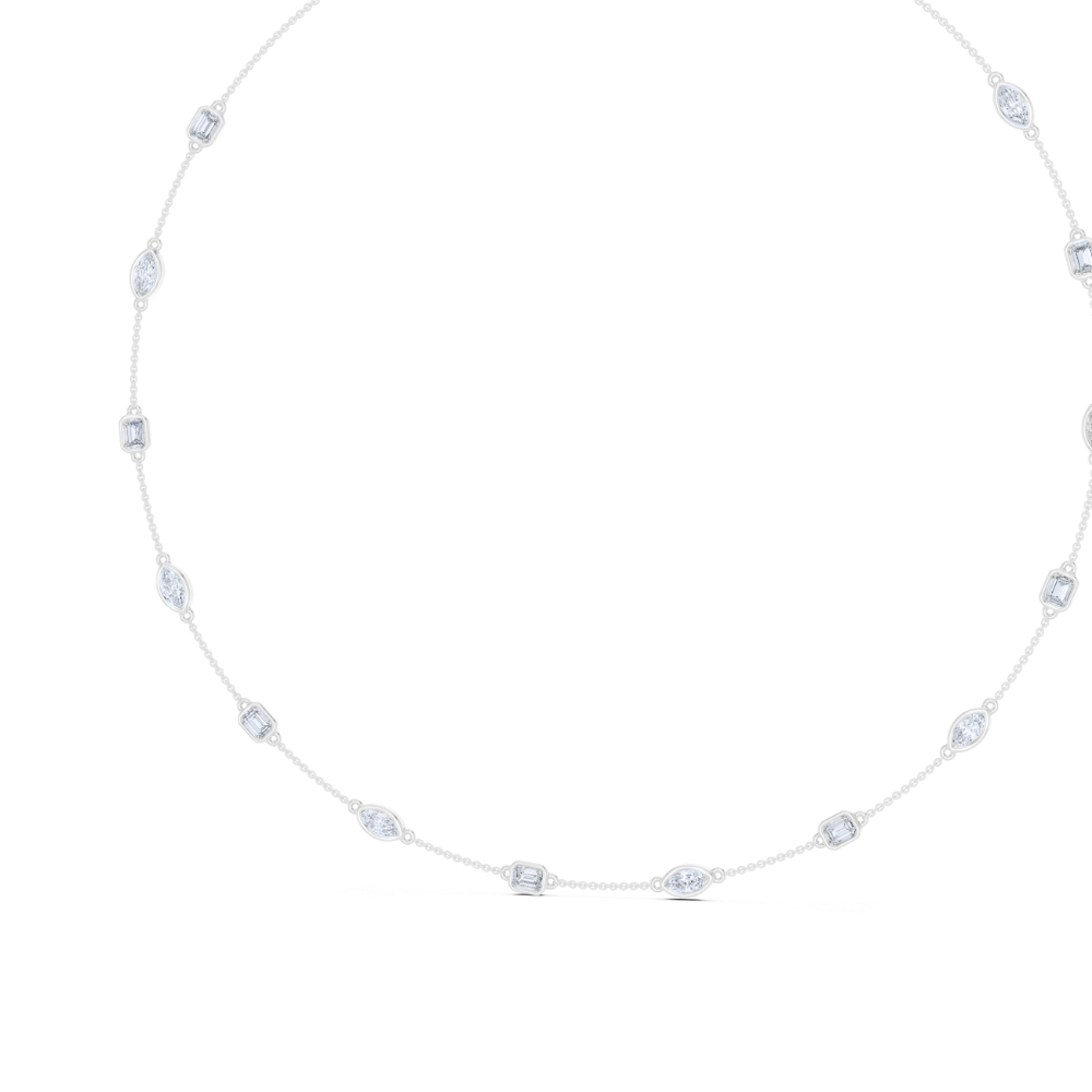 Lumia Emerald Diamond Chain Necklace