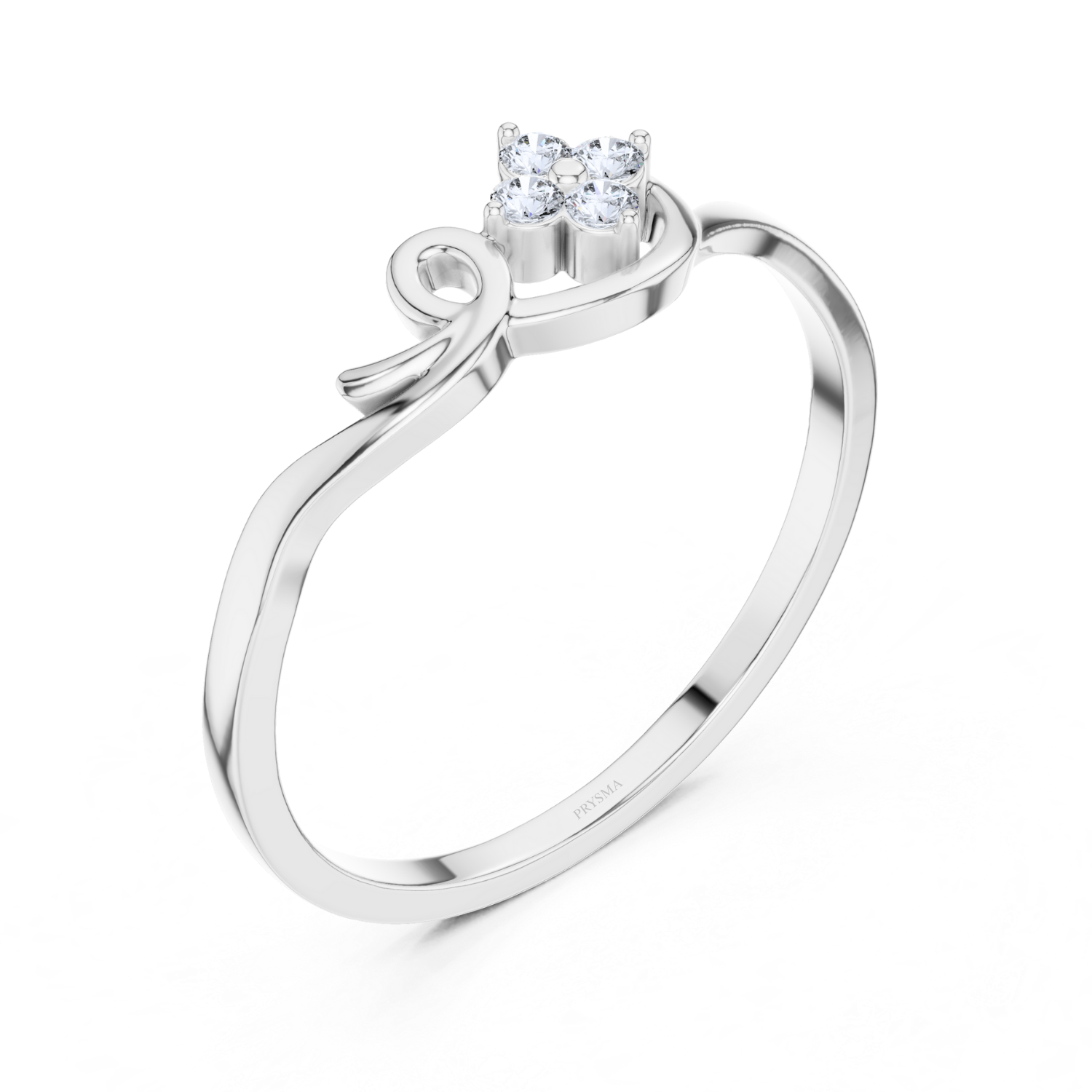 Elegant Twin Spark Heart Ring