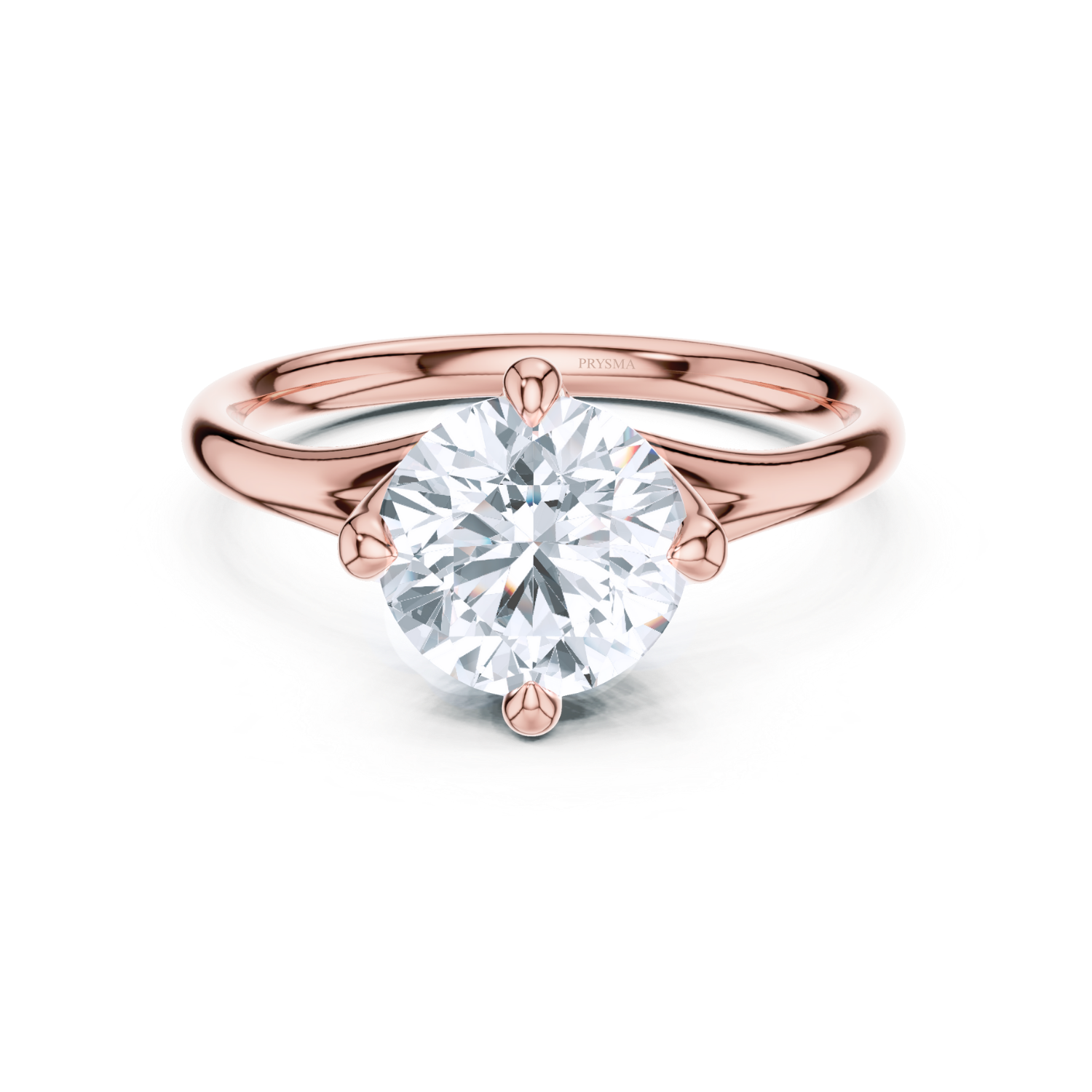 Modern Round Cut Solitaire Ring