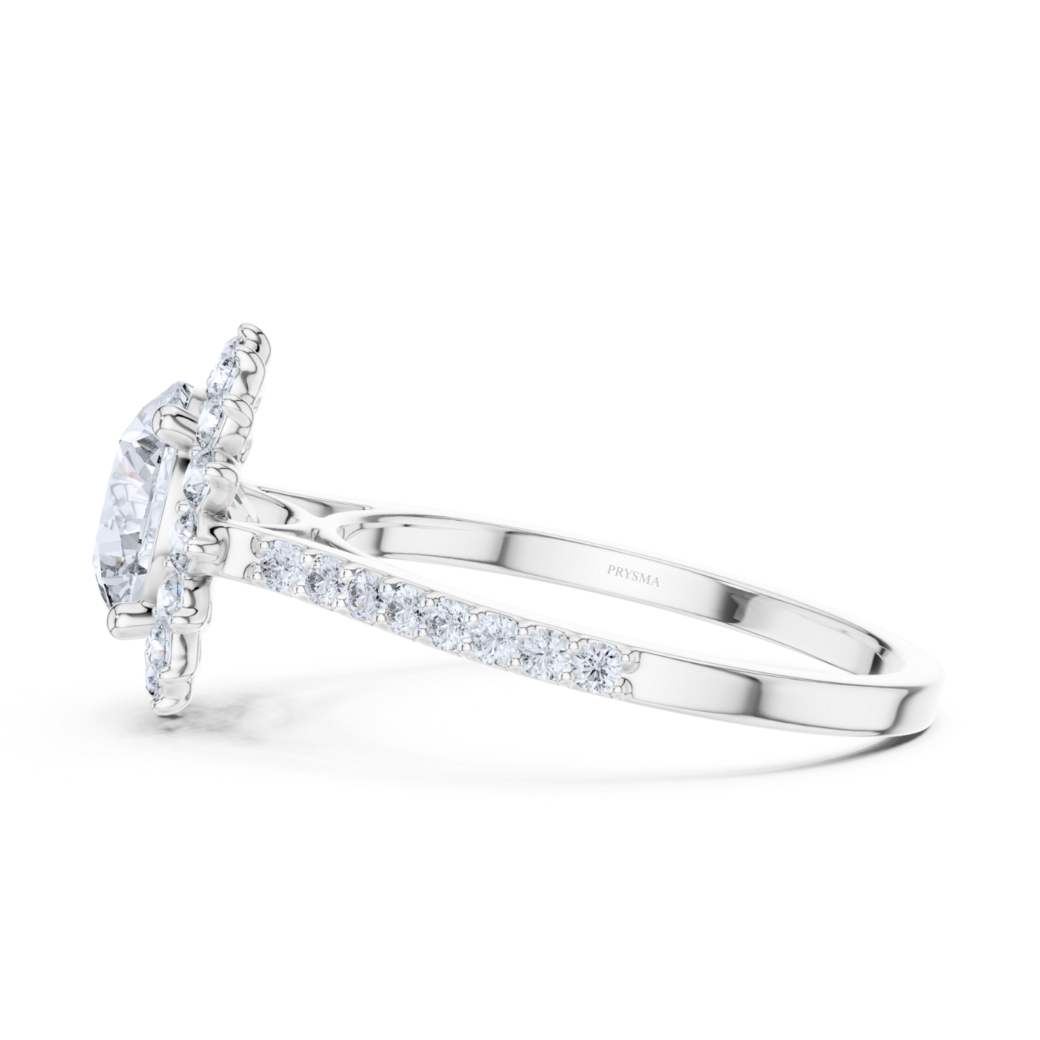 Classic Floral Halo Diamond Ring