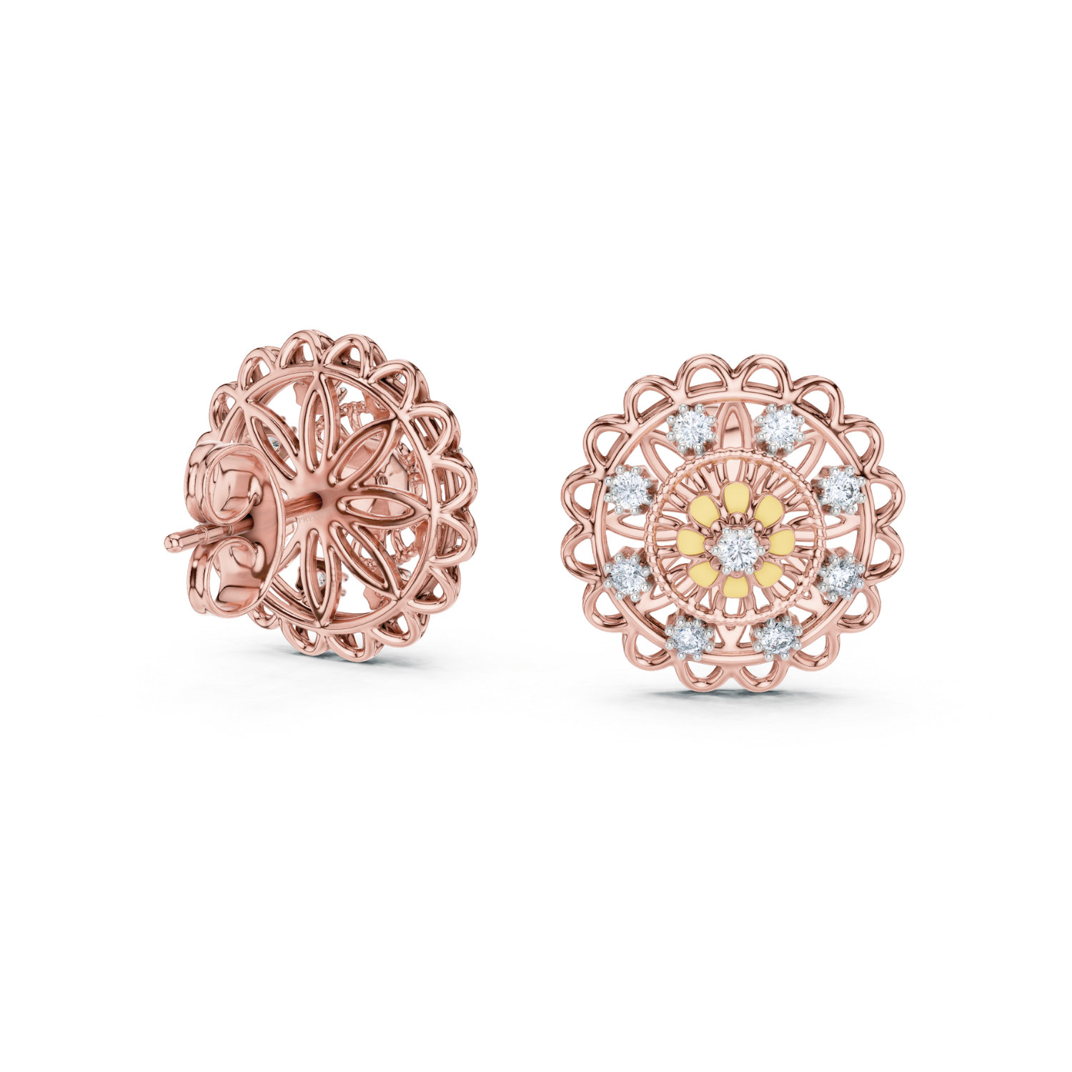 Floral Radiance Stud Earrings