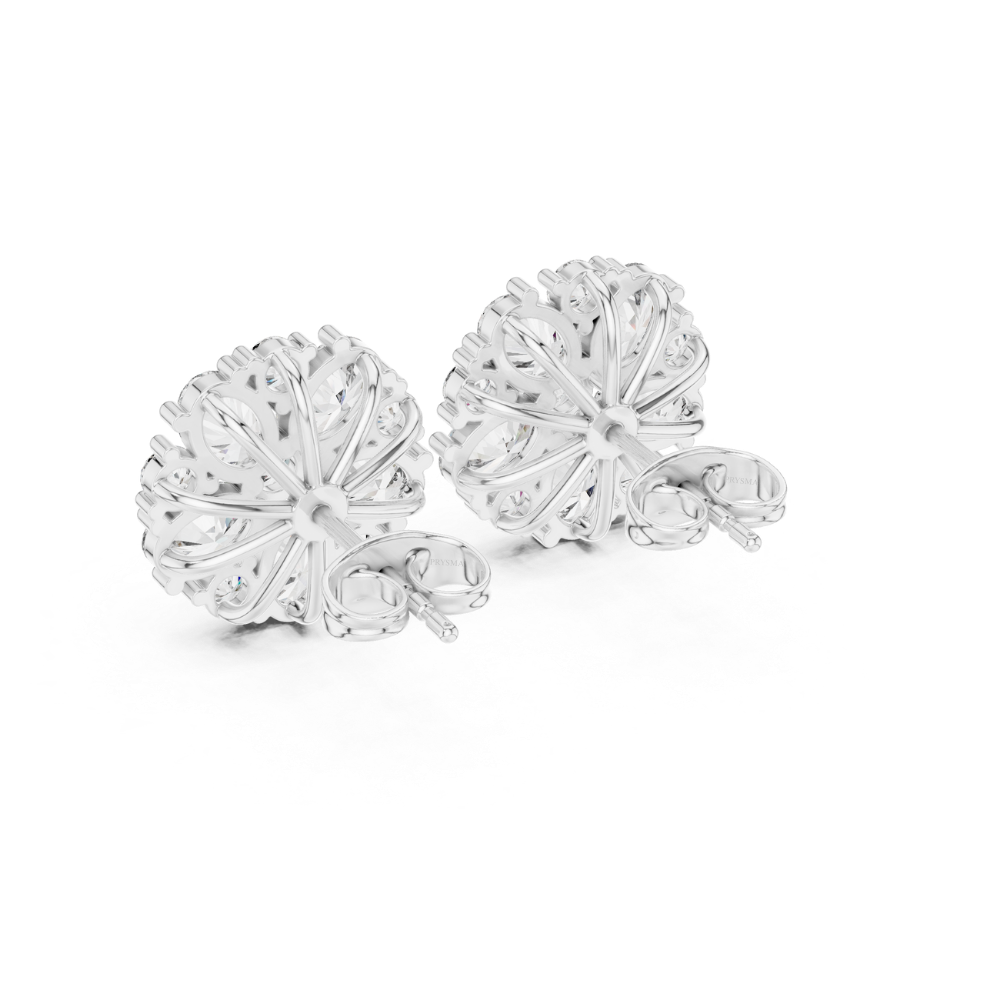 Aurora Bloom Diamond Stud Earrings