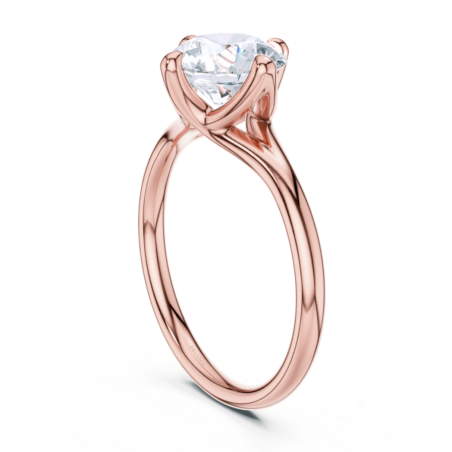 Modern Round Cut Solitaire Ring