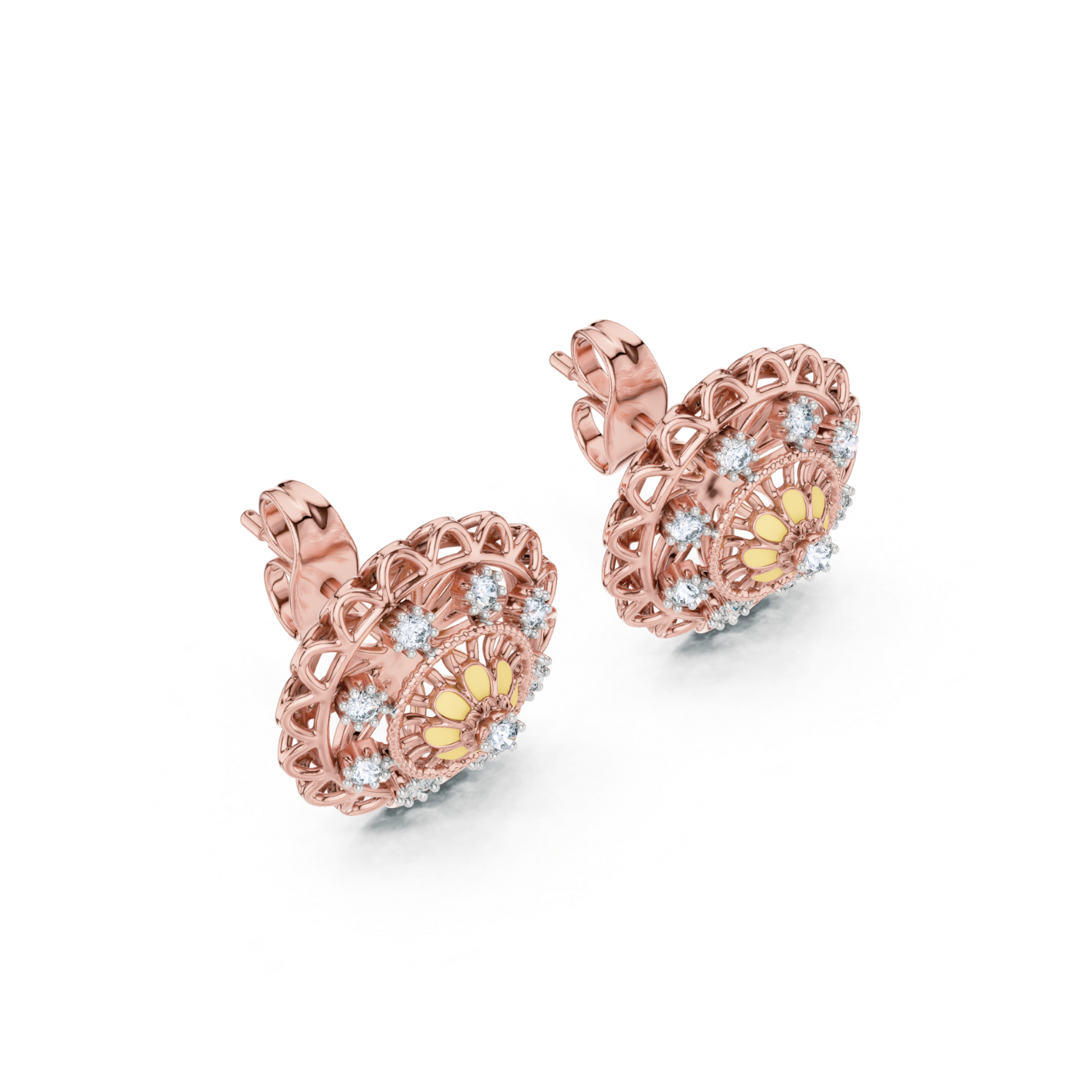 Floral Radiance Stud Earrings