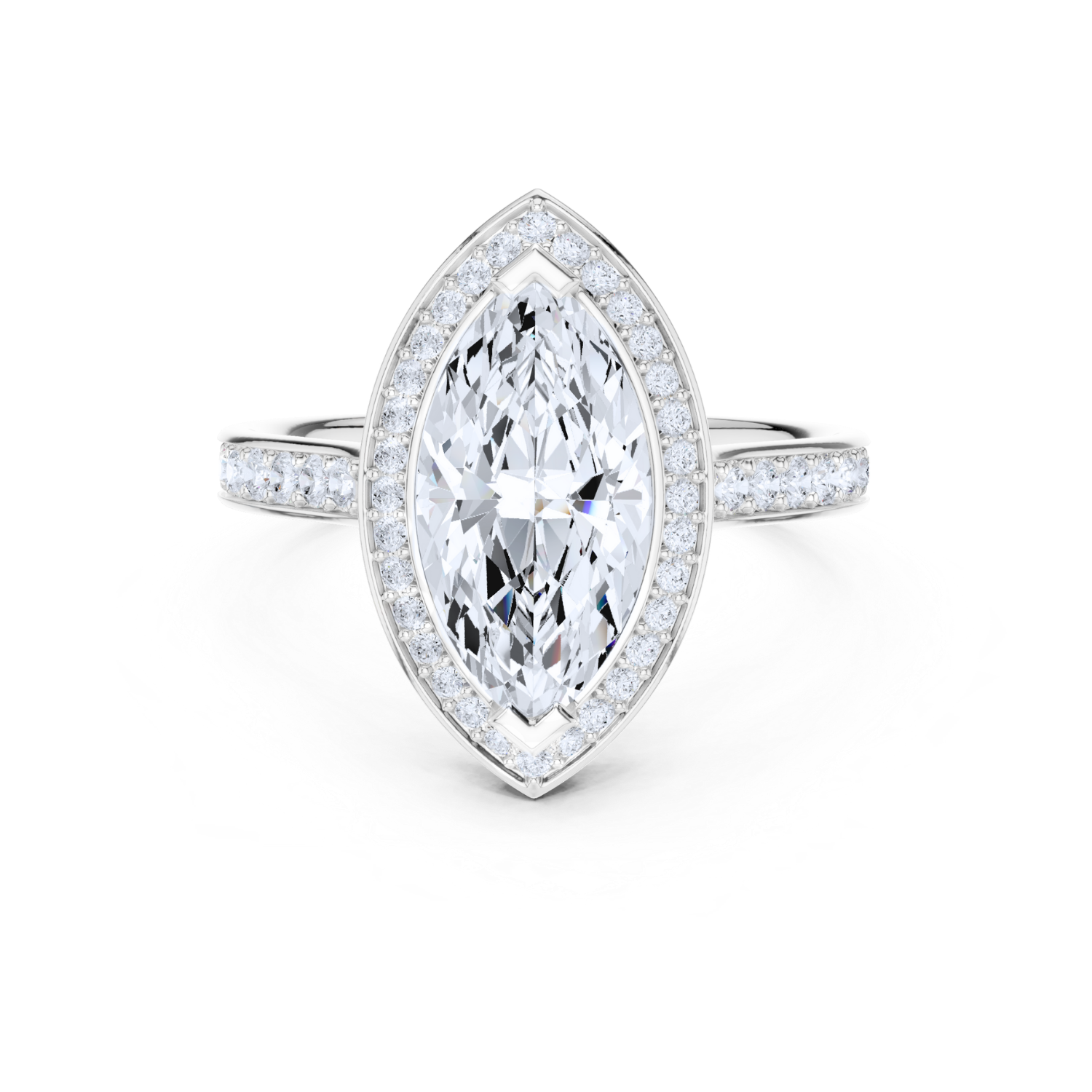 Majestic Marquise Halo Ring