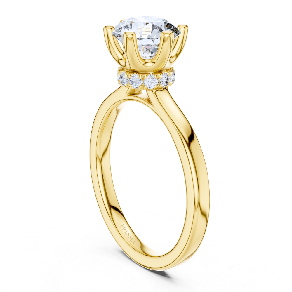 Classic Six-Prong Round Diamond Solitaire Ring