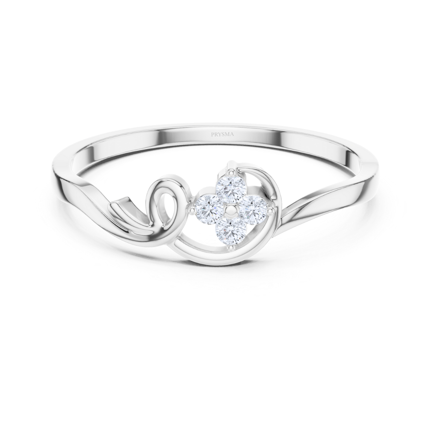 Elegant Twin Spark Heart Ring