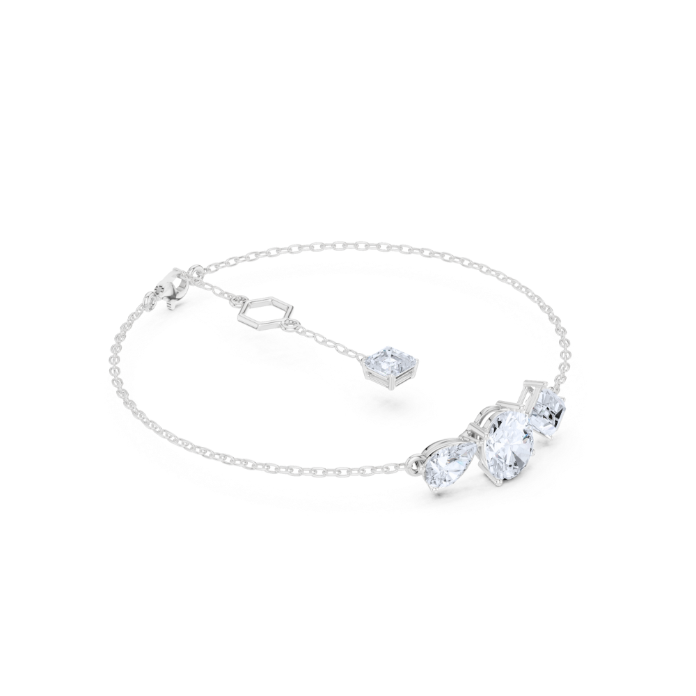 Trio Radiance Mixed-Cut Diamond Bracelet