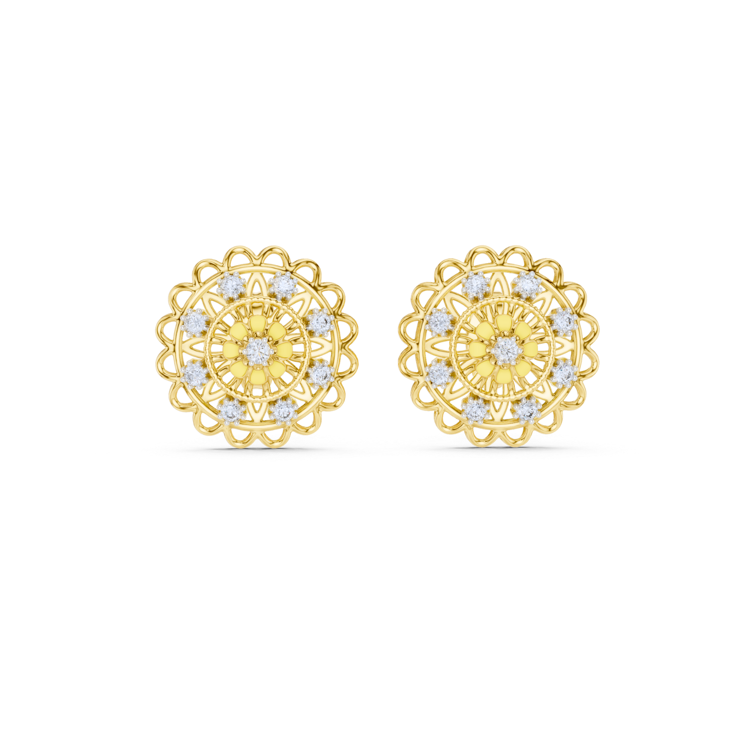 Floral Radiance Stud Earrings