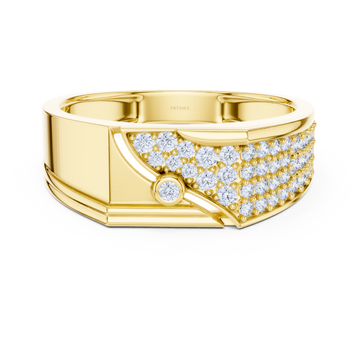 Modern Pave Diamond Accent Ring