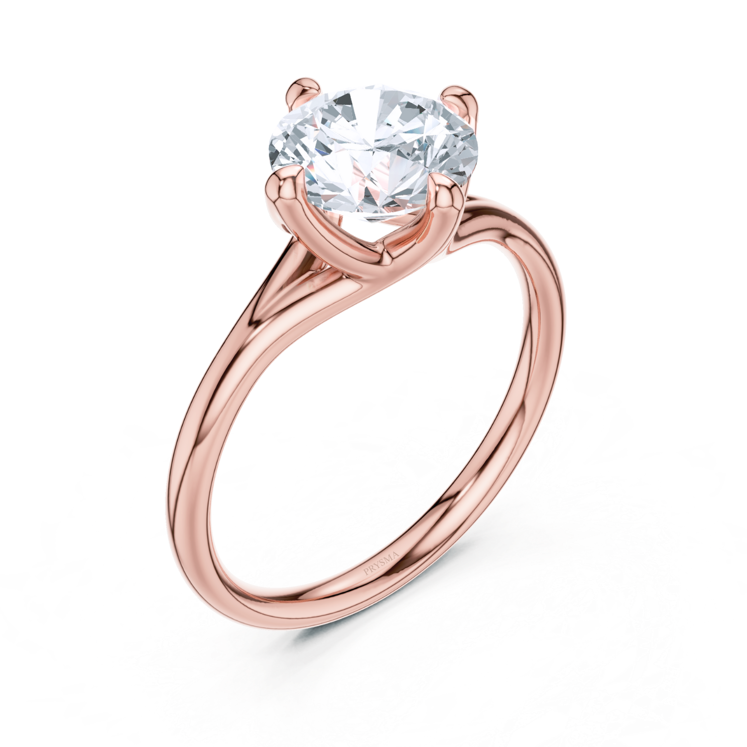 Modern Round Cut Solitaire Ring