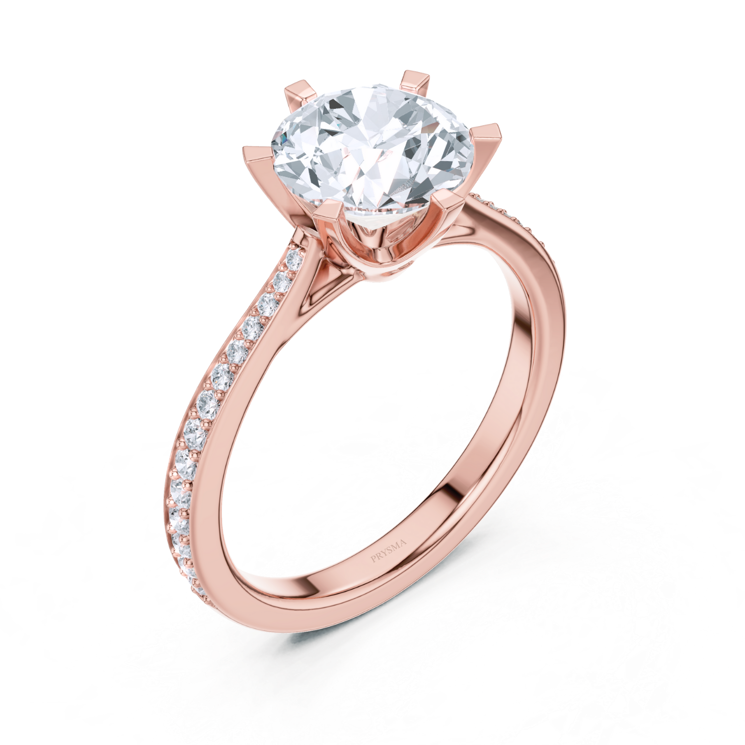 Classic Solitaire Pavé Ring
