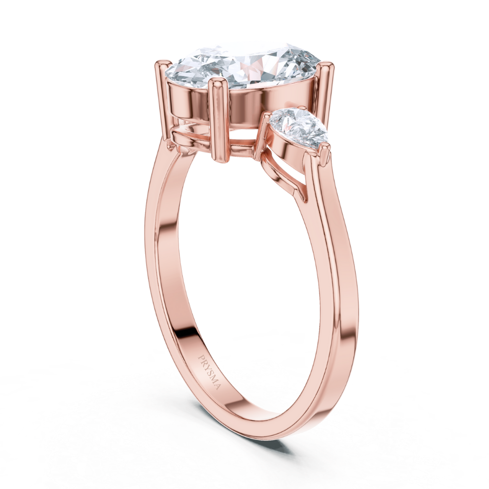 The Celeste Oval Trilogy Ring