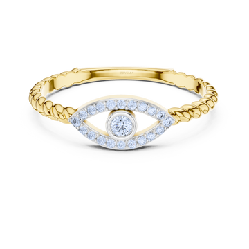 Evil Eye Diamond Ring