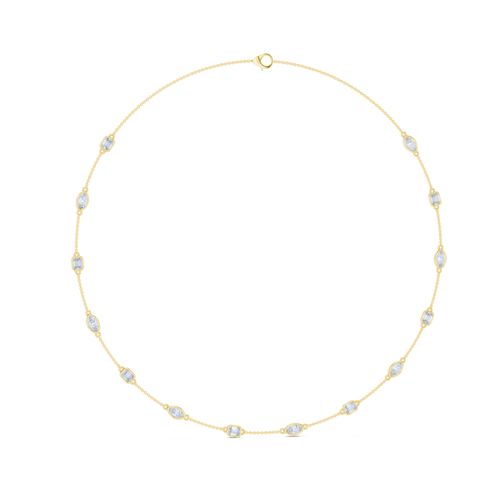 Lumia Emerald Diamond Chain Necklace