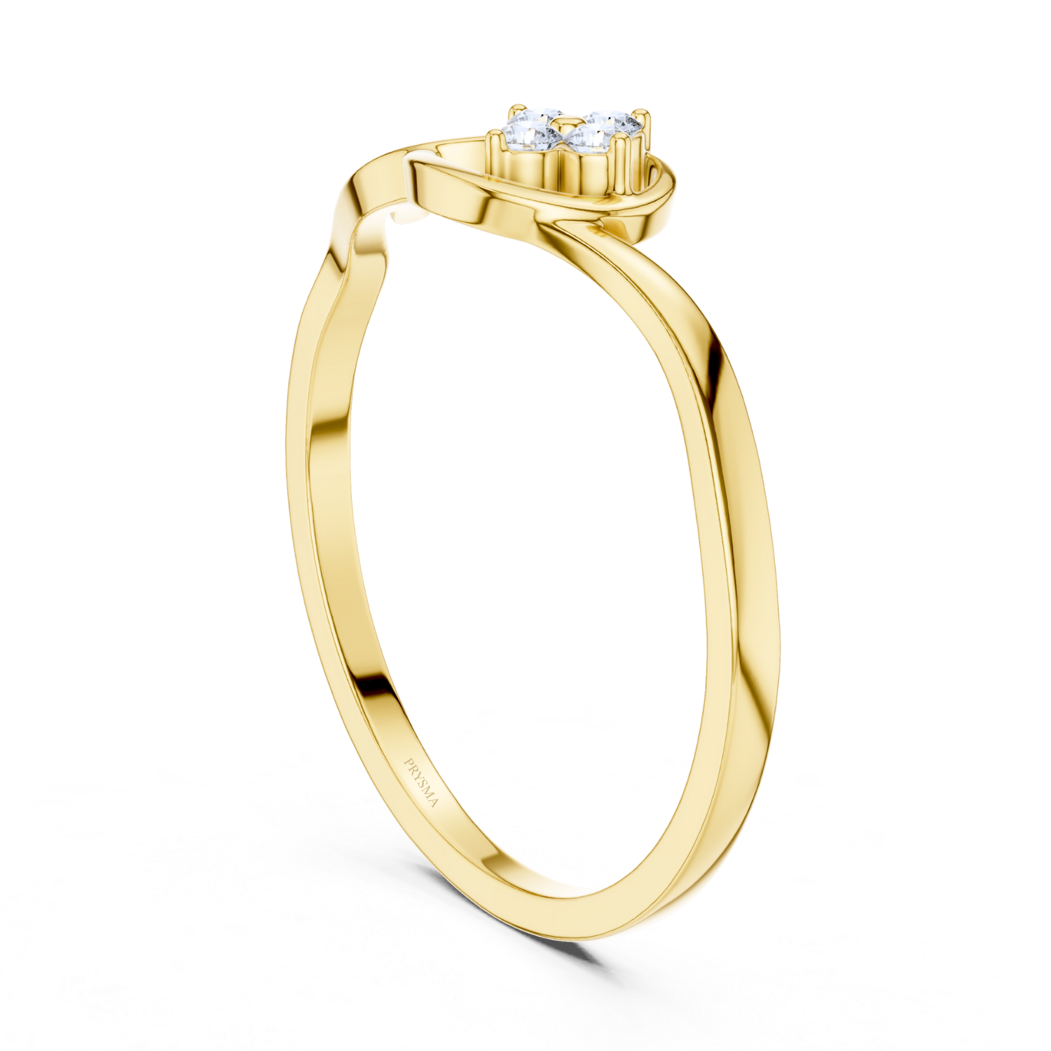 Elegant Twin Spark Heart Ring