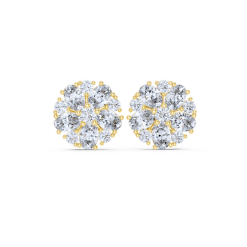 Aurora Bloom Diamond Stud Earrings