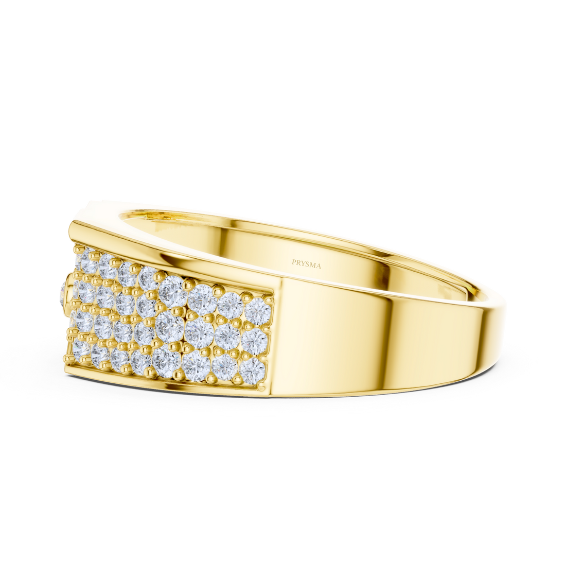 Modern Pave Diamond Accent Ring