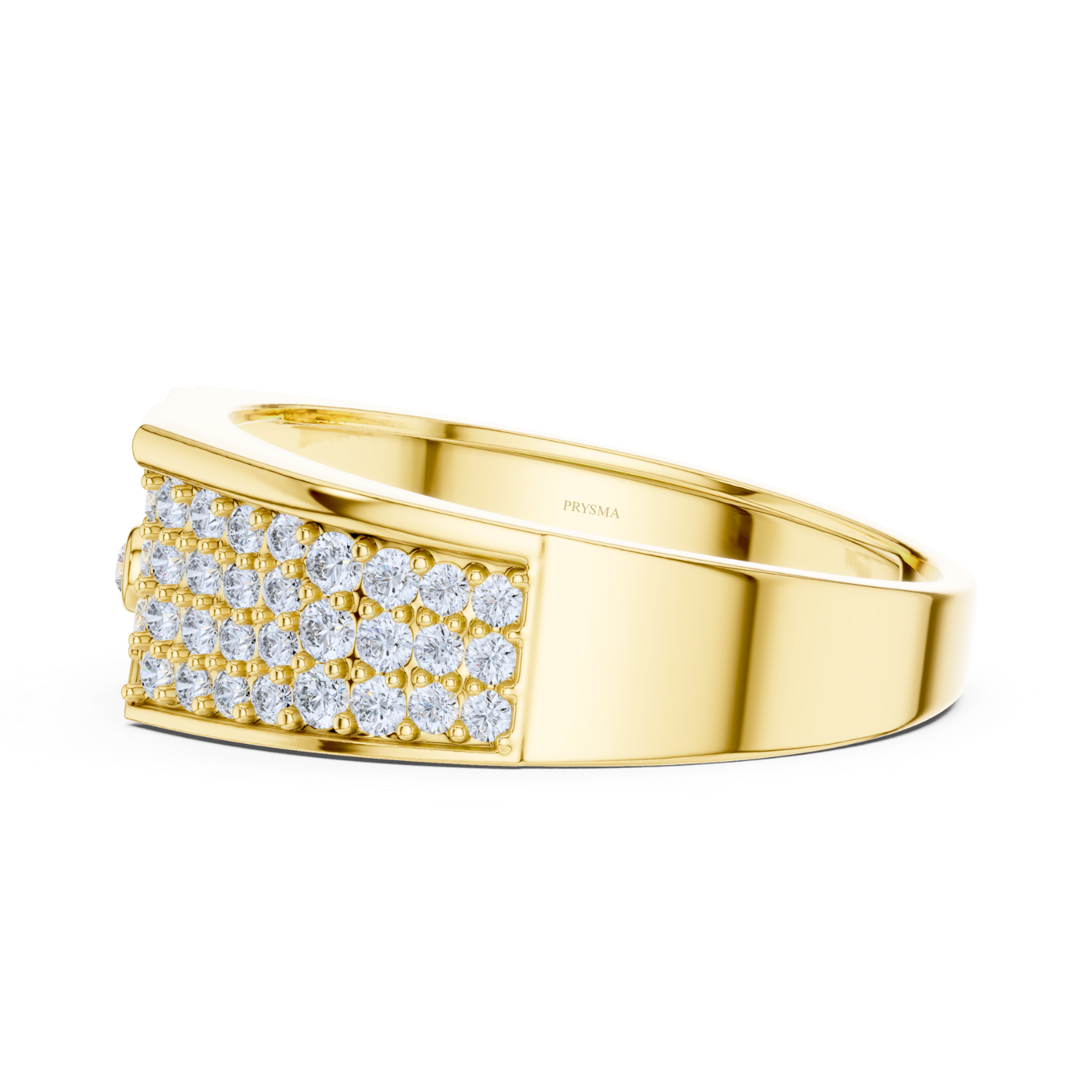 Modern Pave Diamond Accent Ring