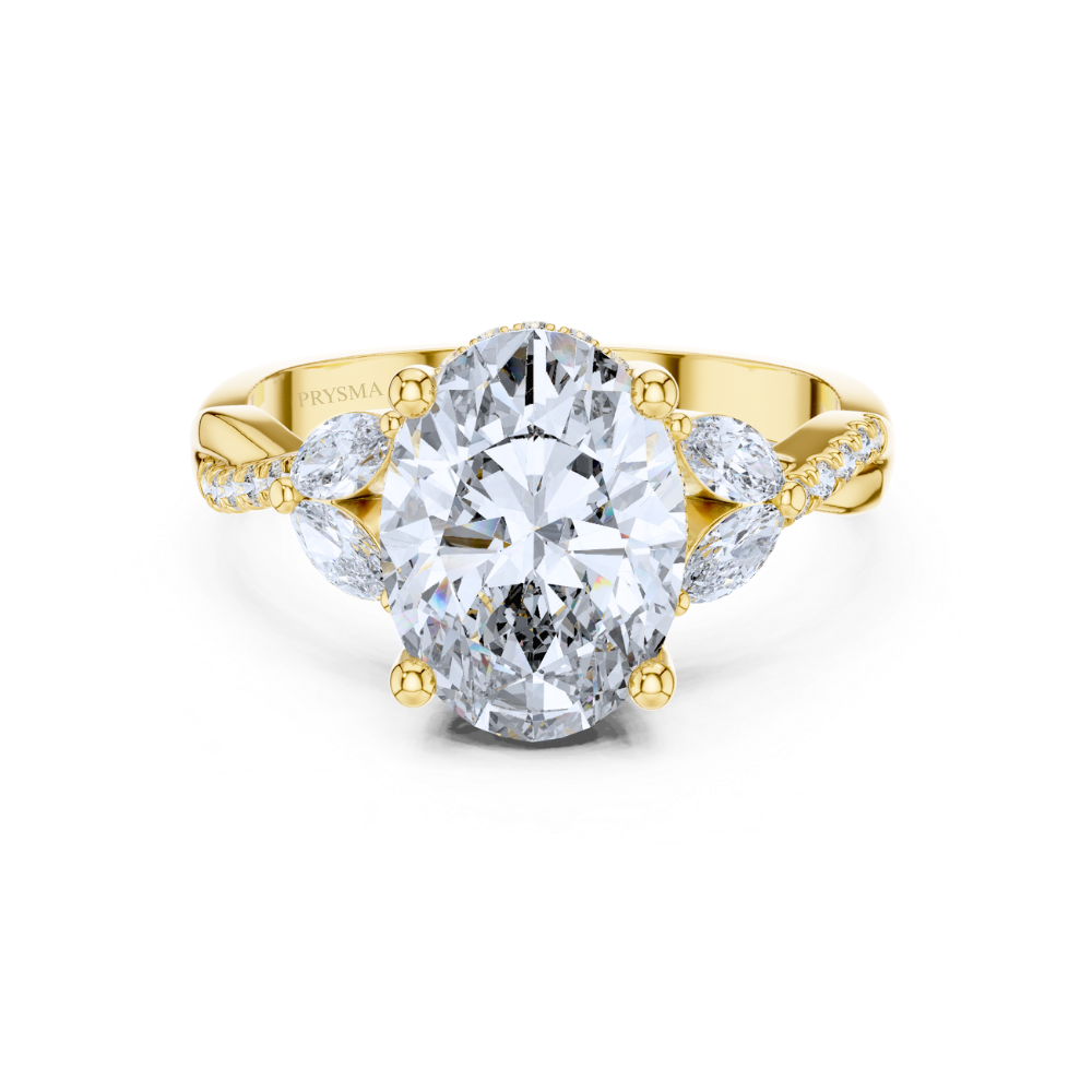 Celestia Oval Marquise Diamond Ring
