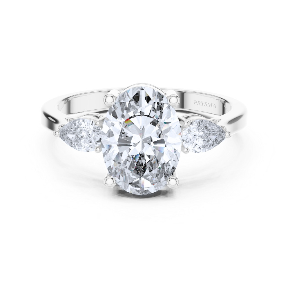 The Celeste Oval Trilogy Ring