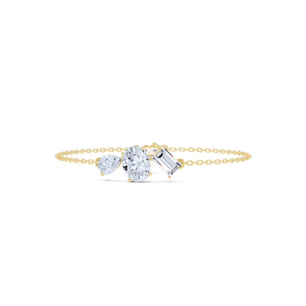 Trio Radiance Mixed-Cut Diamond Bracelet