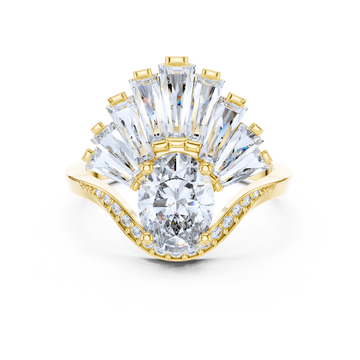Baguette Crest Ring