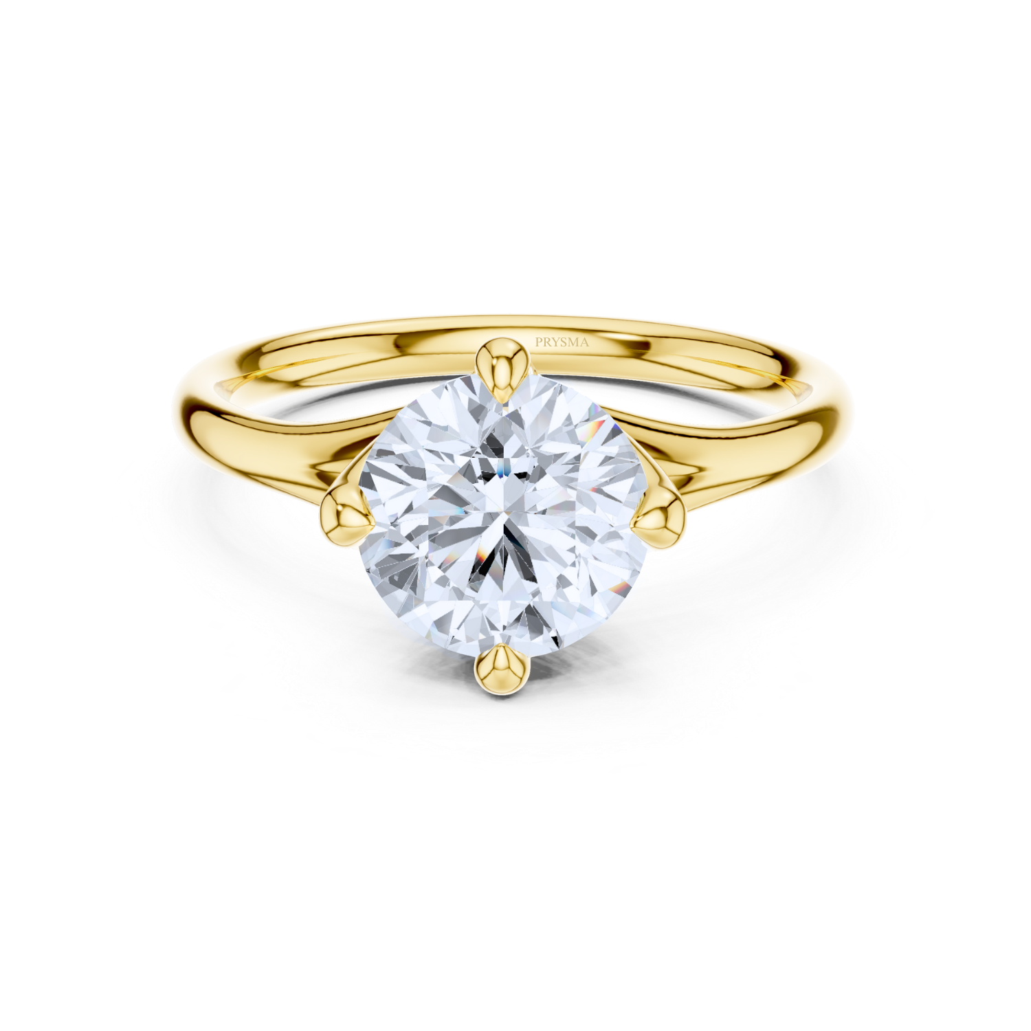Modern Round Cut Solitaire Ring