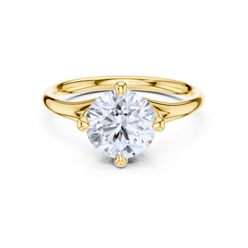 Modern Round Cut Solitaire Ring
